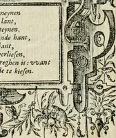 An illustration from Sommare beschrijuinghe vãde triumphelijcke incomst vanden doorluchtighen ende hooghgheboren aerts-hertoge Matthias : binnen die princelijcke stadt van Brussele : in t'iaer ons Heeren M.D.LXXVIII. den xviij dach Januarij : midtsgaders die tanneelen, poincten, figuren ende spectaculen, die inde voorseyde incompste (ter eeren van sijne doorluchticheyt) zijn verthoont ghevveest, met meer ander saken, die doen ter tijt gheschiet zijn (1579)