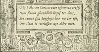 An illustration from Sommare beschrijuinghe vãde triumphelijcke incomst vanden doorluchtighen ende hooghgheboren aerts-hertoge Matthias : binnen die princelijcke stadt van Brussele : in t'iaer ons Heeren M.D.LXXVIII. den xviij dach Januarij : midtsgaders die tanneelen, poincten, figuren ende spectaculen, die inde voorseyde incompste (ter eeren van sijne doorluchticheyt) zijn verthoont ghevveest, met meer ander saken, die doen ter tijt gheschiet zijn (1579)