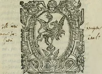 An illustration from Sommario delle cose mirabili della città di Milano : diuiso in due libri : nel primo si narra la sua antichità, fondatione, & huomini famosi, con altre cose mirabili : nel secondo si descriue l'antichità, & grandezza della chiesa milanese, & altre cose notabili, come nella tauola si vedrà (1609)