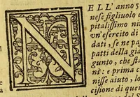 An illustration from Sommario istorico del dottor Michele Zappullo Napolitano. : Oue con occasione di celebrare i successi di quattro gran città, cioè di Gerusalem, di Roma, di Napoli, e di Venetia, e dell'Indie. ... : Segue poi vn discorso intorno alle tauole astronomiche. (1609)
