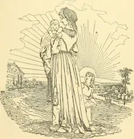 An illustration from The songs and music of Friedrich Froebel's Mother play (Mutter und kose lieder) (1901)