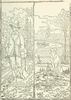 An illustration from The Songs and music of Friedrich Froebel's Mother play : (Mutter und kose lieder) : songs newly translated and furnished with new music (1895)