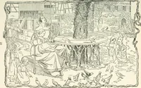 An illustration from The Songs and music of Friedrich Froebel's Mother play : (Mutter und kose lieder) : songs newly translated and furnished with new music (1895)