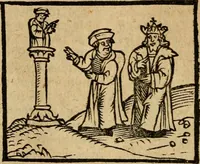 An illustration from Æsopi Phrygis Fabulae graece et latine, cum aliis quibusdam opusculis : quorum indicem sequens pagella indicabit (1616)