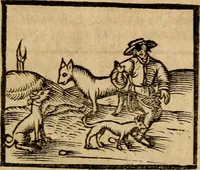 An illustration from Æsopi Phrygis Fabulae graece et latine, cum aliis quibusdam opusculis : quorum indicem sequens pagella indicabit (1616)