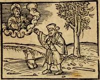 An illustration from Æsopi Phrygis Fabulae graece et latine, cum aliis quibusdam opusculis : quorum indicem sequens pagella indicabit (1616)