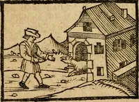 An illustration from Æsopi Phrygis Fabulae graece et latine, cum aliis quibusdam opusculis : quorum indicem sequens pagella indicabit (1616)