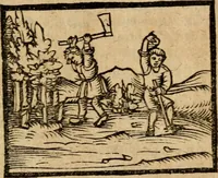 An illustration from Æsopi Phrygis Fabulae graece et latine, cum aliis quibusdam opusculis : quorum indicem sequens pagella indicabit (1616)