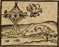 An illustration from Æsopi Phrygis Fabulae graece et latine, cum aliis quibusdam opusculis : quorum indicem sequens pagella indicabit (1616)
