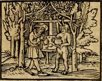 An illustration from Æsopi Phrygis Fabulae graece et latine, cum aliis quibusdam opusculis : quorum indicem sequens pagella indicabit (1616)