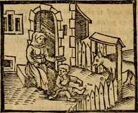 An illustration from Æsopi Phrygis Fabulae graece et latine, cum aliis quibusdam opusculis : quorum indicem sequens pagella indicabit (1616)
