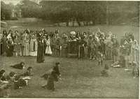 An illustration from Souvenir of the Oxford historical pageant : in aid of the Radcliffe Infirmary, Oxford Eye Hospital, etc., commemoration, 1907, June 27th 28th, 29th, and July 1st, 2d and 3d (1907)