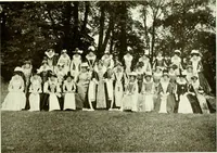 An illustration from Souvenir of the Oxford historical pageant : in aid of the Radcliffe Infirmary, Oxford Eye Hospital, etc., commemoration, 1907, June 27th 28th, 29th, and July 1st, 2d and 3d (1907)