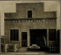 An illustration from Souvenir pictorial history of Local Union no. 104, San Francisco, California, affiliated with Amalgamated Sheet Metal Workers' International Alliance and American Federation of Labor, in honor and commemoration of its twenty-five years of growth and progress (1910)