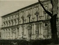 An illustration from Spanish architecture of the sixteenth century; general view of the plateresque and Herrera styles (1917)