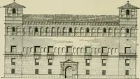 An illustration from Spanish architecture of the sixteenth century; general view of the plateresque and Herrera styles (1917)