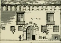 An illustration from Spanish architecture of the sixteenth century; general view of the plateresque and Herrera styles (1917)