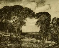 An illustration from Special exhibitions of work by the following artists : paintings by John W. Alexander : sculpture by Chester Beach : paintings by California artists : paintings by Wilson Irvine : paintings by Edward W. Redfield : paintings, drawings and sketches by Maurice Sterne (1916)
