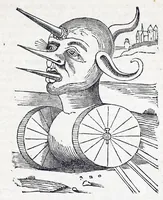 An illustration from Specimens of ancient oracular and fighting eolipiles : with remarks on dragons and other fire breathing monsters of mythology and the Middle Ages, being a supplement to his treatise on hydraulics and mechanics (1845)