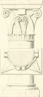 An illustration from Specimens of the architecture of Normandy, from the 16th to the 17th century. Engraved by John and Henry Le Keux (1874)