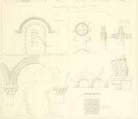 An illustration from Specimens of the architecture of Normandy, from the 16th to the 17th century. Engraved by John and Henry Le Keux (1874)