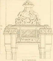 An illustration from Specimens of the architecture of Normandy, from the 16th to the 17th century. Engraved by John and Henry Le Keux (1874)
