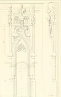 An illustration from Specimens of the architecture of Normandy, from the 16th to the 17th century. Engraved by John and Henry Le Keux (1874)
