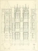 An illustration from Specimens of the architecture of Normandy, from the 16th to the 17th century. Engraved by John and Henry Le Keux (1874)