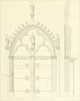 An illustration from Specimens of the architecture of Normandy, from the 16th to the 17th century. Engraved by John and Henry Le Keux (1874)