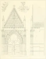 An illustration from Specimens of the architecture of Normandy, from the 16th to the 17th century. Engraved by John and Henry Le Keux (1874)