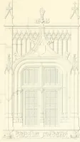 An illustration from Specimens of the architecture of Normandy, from the 16th to the 17th century. Engraved by John and Henry Le Keux (1874)