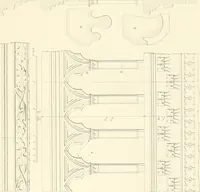 An illustration from Specimens of the architecture of Normandy, from the 16th to the 17th century. Engraved by John and Henry Le Keux (1874)