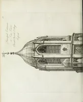 An illustration from Specimens of Gothic architecture, consisting of doors, windows, buttresses, pinnacles, &c.; with the measurements, selected from ancient buildings at Oxford &c (1825)