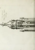 An illustration from Specimens of Gothic architecture, consisting of doors, windows, buttresses, pinnacles, &c.; with the measurements, selected from ancient buildings at Oxford &c (1825)