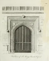 Picture 5 of 61 from Specimens of Gothic architecture, consisting of doors, windows, buttresses, pinnacles, &c.; with the measurements, selected from ancient buildings at Oxford &c (1825), leaf 12
