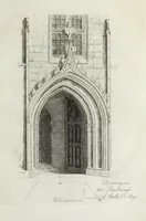An illustration from Specimens of Gothic architecture, consisting of doors, windows, buttresses, pinnacles, &c.; with the measurements, selected from ancient buildings at Oxford &c (1825)