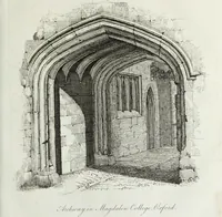 An illustration from Specimens of Gothic architecture, consisting of doors, windows, buttresses, pinnacles, &c.; with the measurements, selected from ancient buildings at Oxford &c (1825)