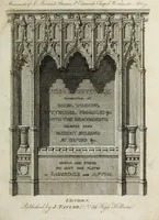 An illustration from Specimens of Gothic architecture, consisting of doors, windows, buttresses, pinnacles, &c.; with the measurements, selected from ancient buildings at Oxford &c (1825)