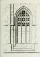 An illustration from Specimens of Gothic architecture, consisting of doors, windows, buttresses, pinnacles, &c.; with the measurements, selected from ancient buildings at Oxford &c (1825)