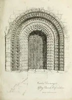 An illustration from Specimens of Gothic architecture, consisting of doors, windows, buttresses, pinnacles, &c.; with the measurements, selected from ancient buildings at Oxford &c (1825)