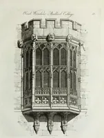 An illustration from Specimens of Gothic architecture, consisting of doors, windows, buttresses, pinnacles, &c.; with the measurements, selected from ancient buildings at Oxford &c (1825)