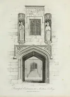 Picture 38 of 61 from Specimens of Gothic architecture, consisting of doors, windows, buttresses, pinnacles, &c.; with the measurements, selected from ancient buildings at Oxford &c (1825), leaf 80