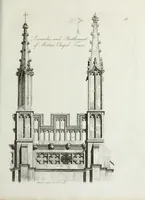 An illustration from Specimens of Gothic architecture, consisting of doors, windows, buttresses, pinnacles, &c.; with the measurements, selected from ancient buildings at Oxford &c (1825)