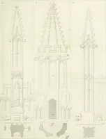 An illustration from Specimens of Gothic architecture; selected from various antient[!] edifices in England: consisting of plans, elevations, sections, and parts at large ... accompanied by historical and descriptive accounts (1823)