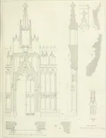 An illustration from Specimens of Gothic architecture; selected from various antient[!] edifices in England: consisting of plans, elevations, sections, and parts at large ... accompanied by historical and descriptive accounts (1823)