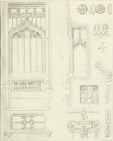 An illustration from Specimens of Gothic architecture; selected from various antient[!] edifices in England: consisting of plans, elevations, sections, and parts at large ... accompanied by historical and descriptive accounts (1823)
