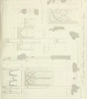 An illustration from Specimens of Gothic architecture; selected from various antient[!] edifices in England: consisting of plans, elevations, sections, and parts at large ... accompanied by historical and descriptive accounts (1823)