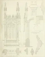 An illustration from Specimens of Gothic architecture; selected from various antient[!] edifices in England: consisting of plans, elevations, sections, and parts at large ... accompanied by historical and descriptive accounts (1823)