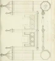 An illustration from Specimens of Gothic architecture; selected from various antient[!] edifices in England: consisting of plans, elevations, sections, and parts at large ... accompanied by historical and descriptive accounts (1823)