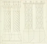 An illustration from Specimens of Gothic architecture; selected from various antient[!] edifices in England: consisting of plans, elevations, sections, and parts at large ... accompanied by historical and descriptive accounts (1823)